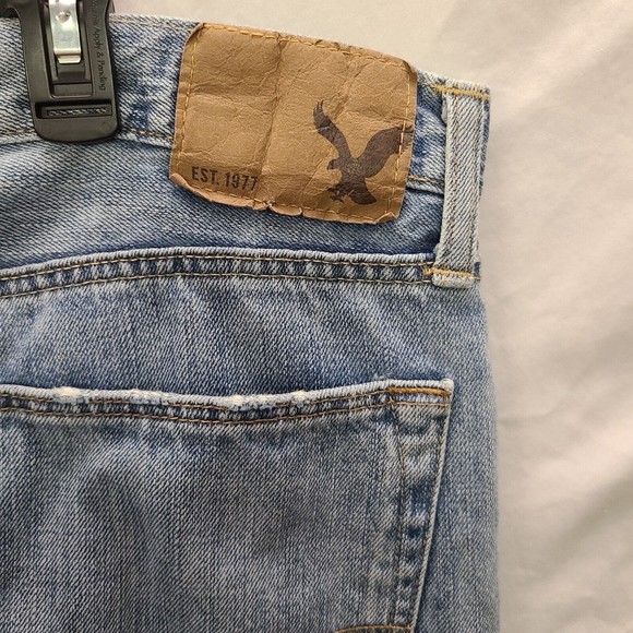 American Eagle Relaxed Straight Jeans Size 32x30 Men's Blue Denim - Picture 8 of 12